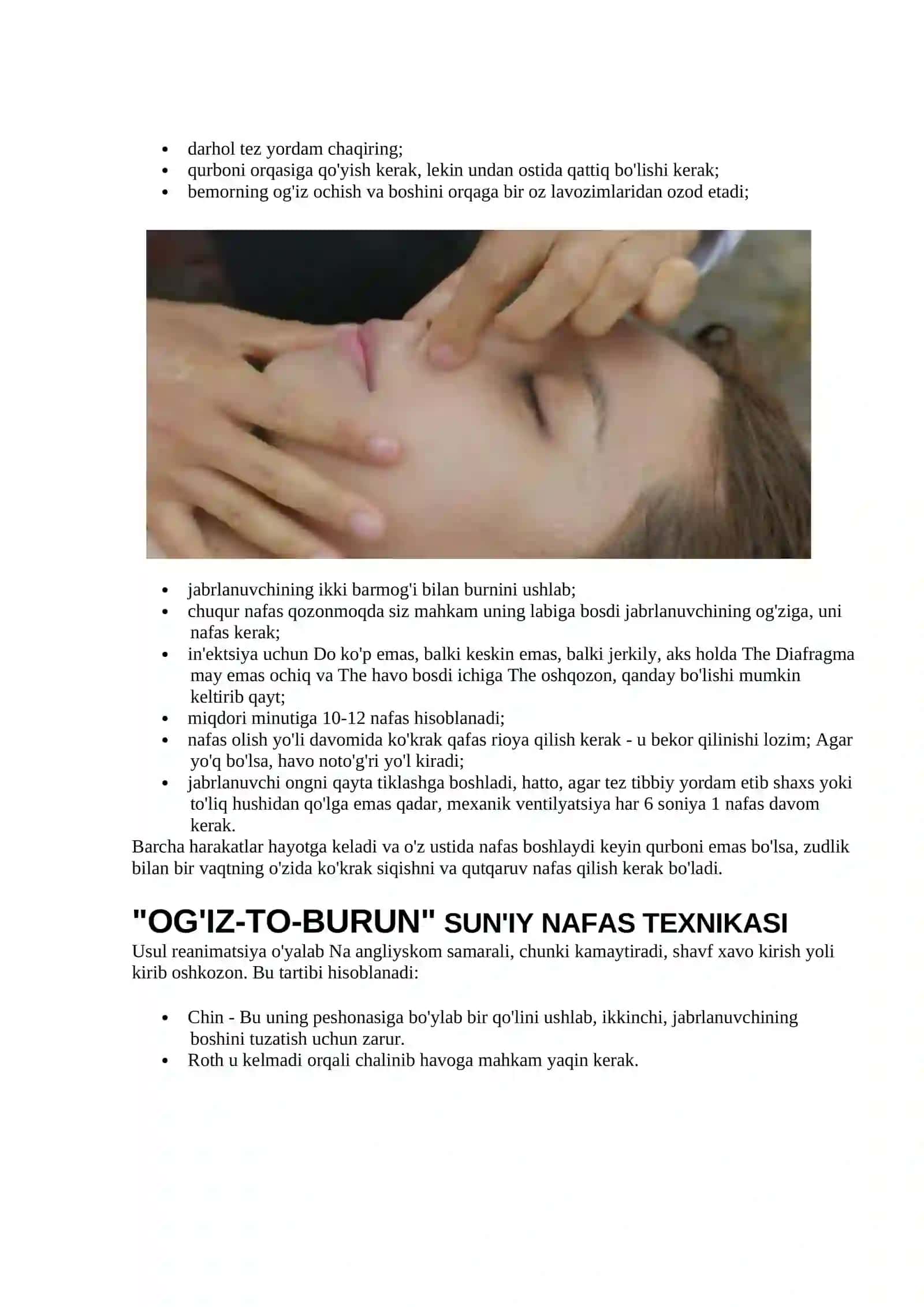 Sun'iy nafas olish va yurakni massaj qilish 4