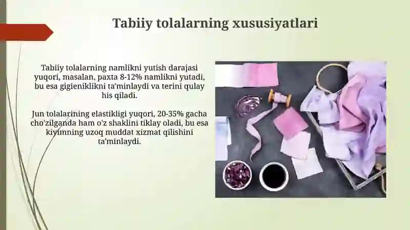 To‘qimachilik tolalari 4