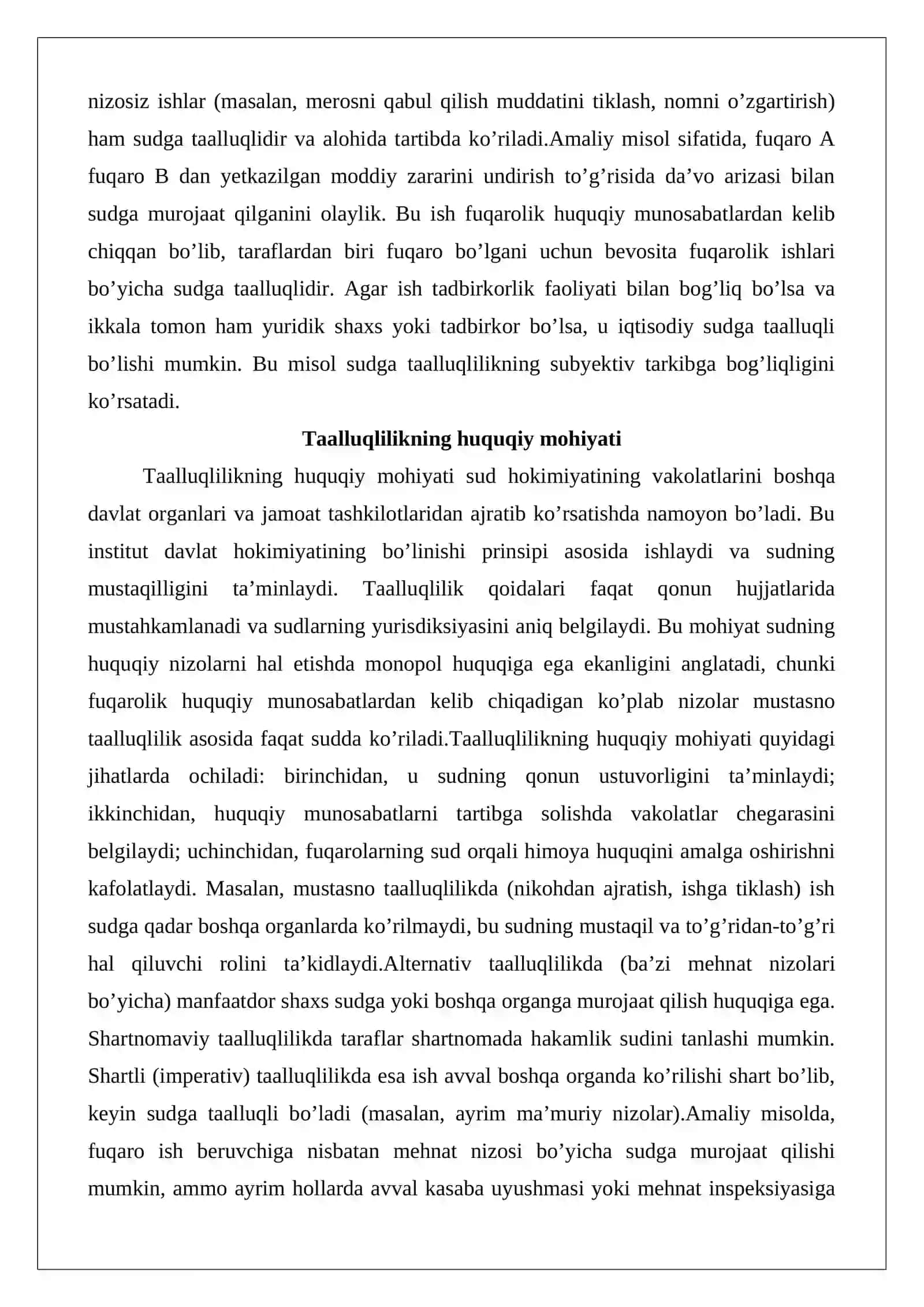 Sudga taalluqli ishlar 4