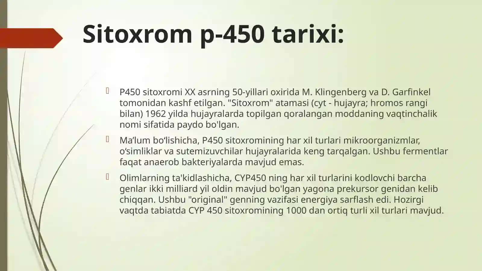 Sitoxrom P450 oqsili, klinikada qo’llanilishi 4