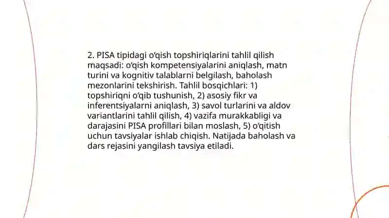 PISA matnlari ustida ishlash 4