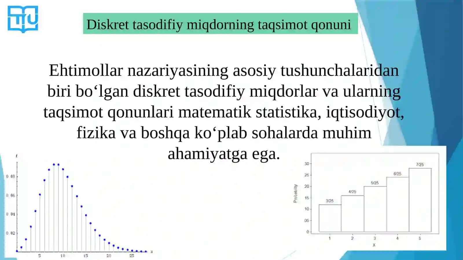 Ehtimollarnazariyasi va matematik statistika 4