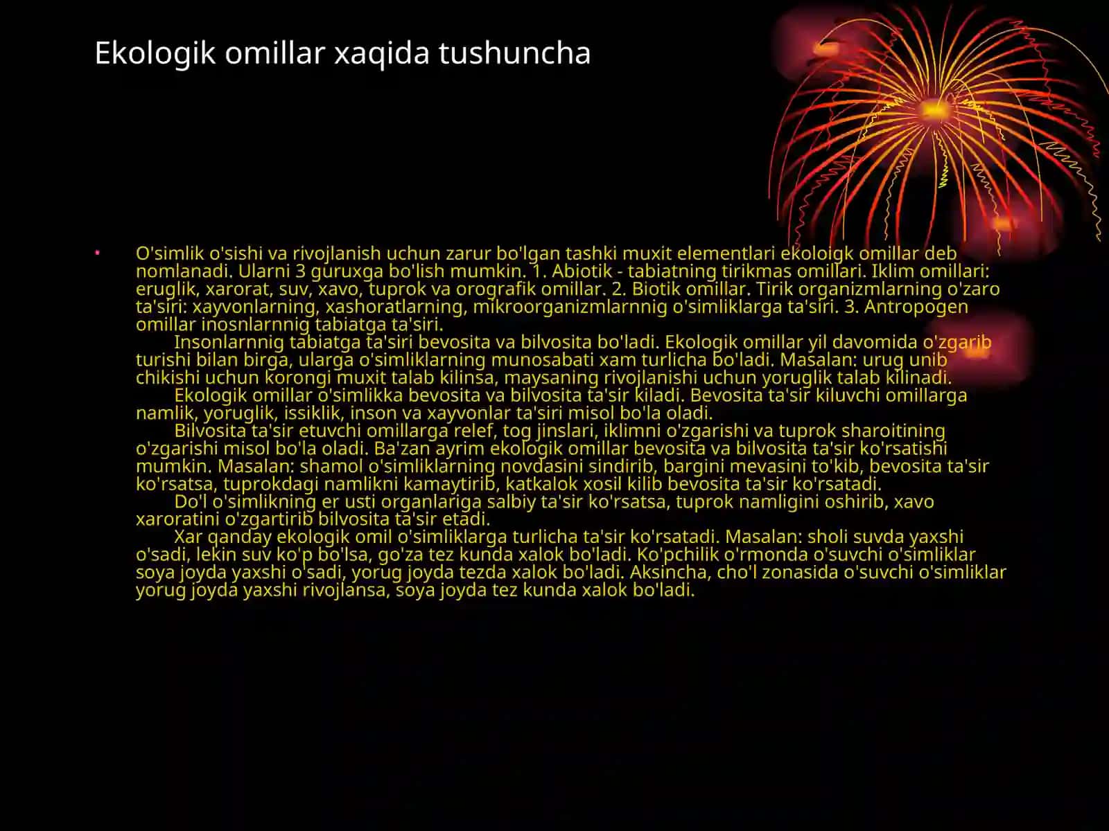 O'simliklar ekologiyasi 4