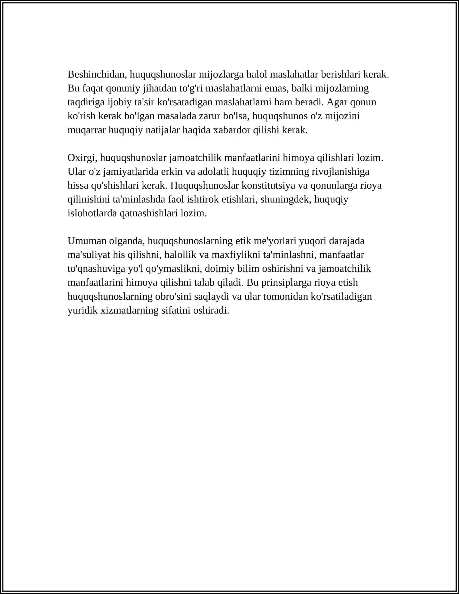 HUQUQSHUNOSLARNING KASB - AXLOQ QOIDALARI 4