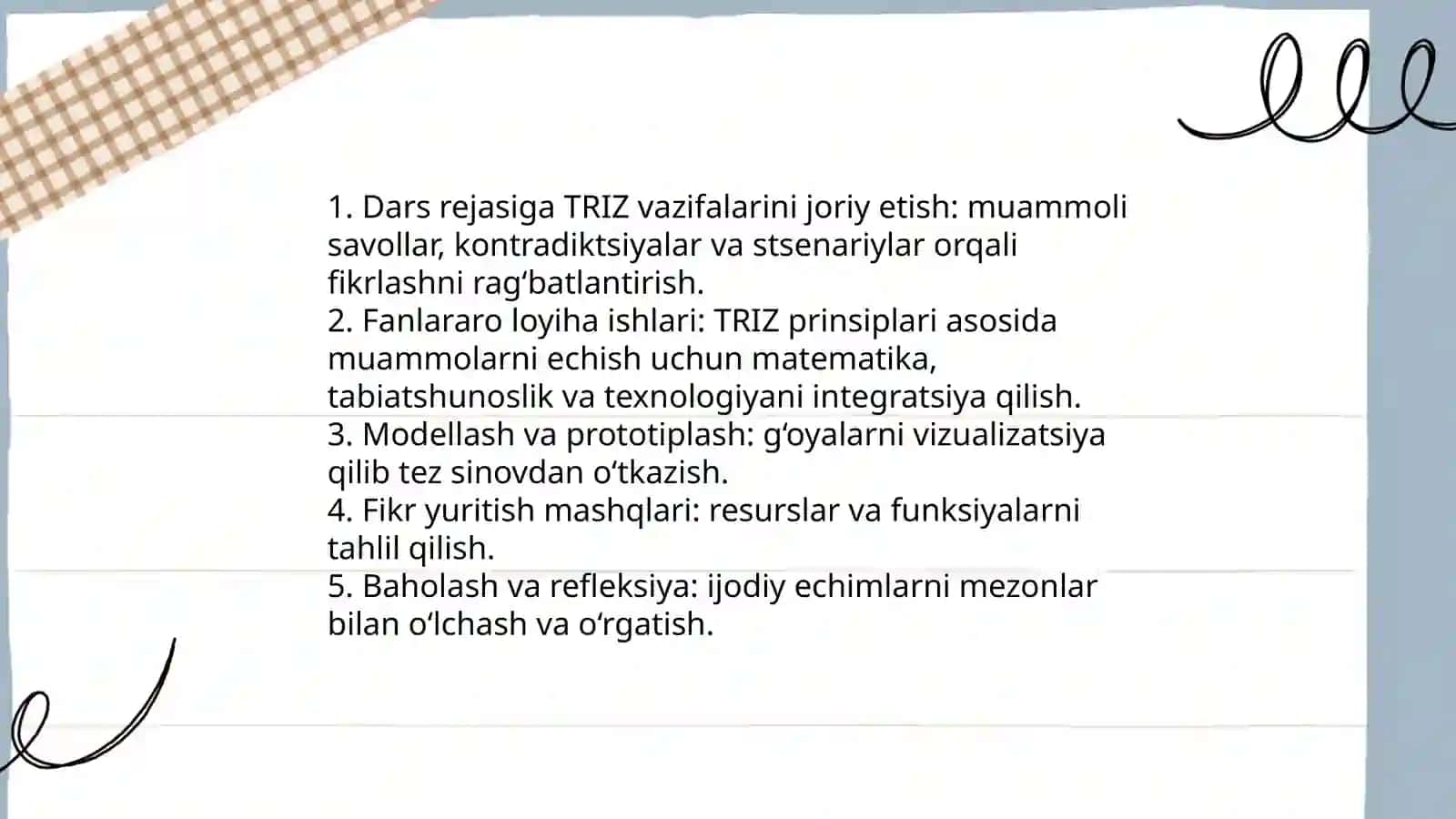 TRIZ metodidan foydalanish 4