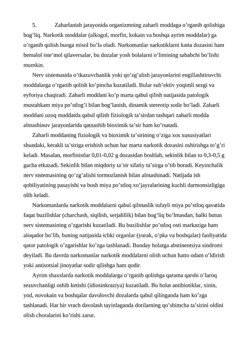 ZAXARLI XIMIKATLAR TUSHUNCHASI 4