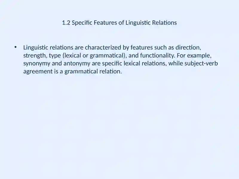 The Types of Linguistic Relations Between Words 4