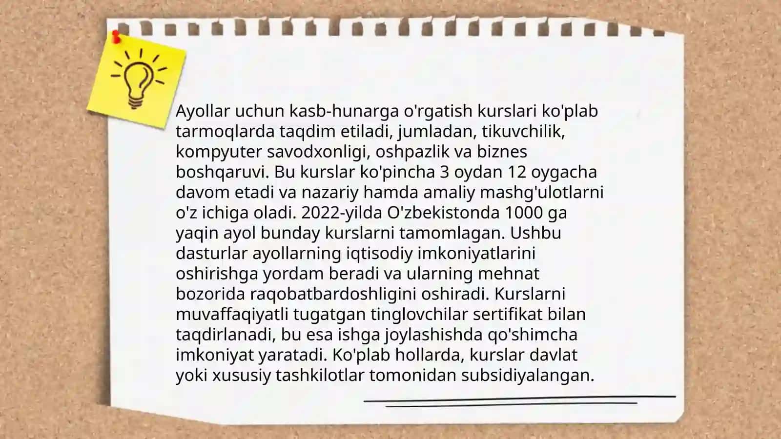 Xotin-qizlarni ish bilan taʼminlash 4