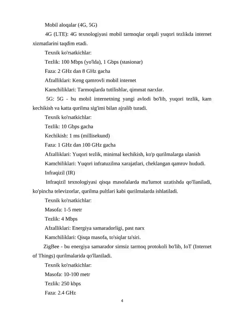 O‘RNATILGAN TIZIMLARDA Wi-Fi TEXNOLOGIYASI 4