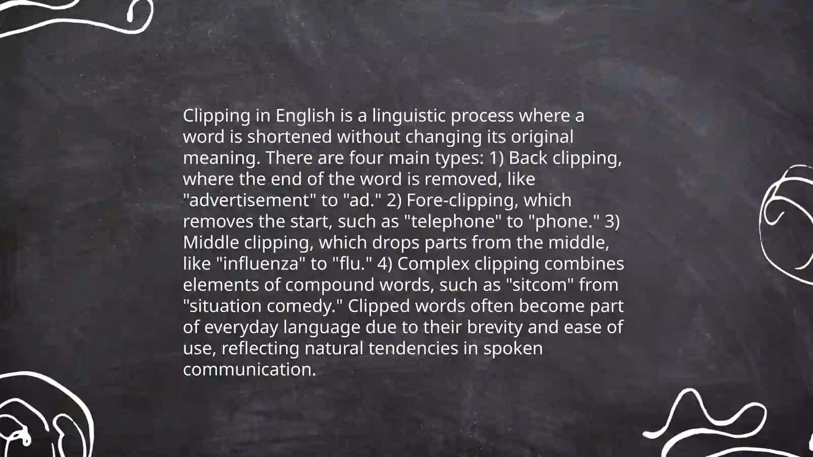 Clipping, compounding. Phrasal verbs 4