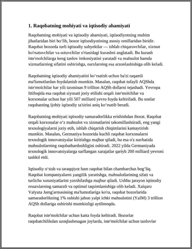 RAQOBAT VA MONOPOLIYA 4