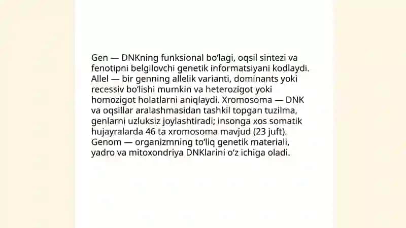Genetika faniga kirish 4