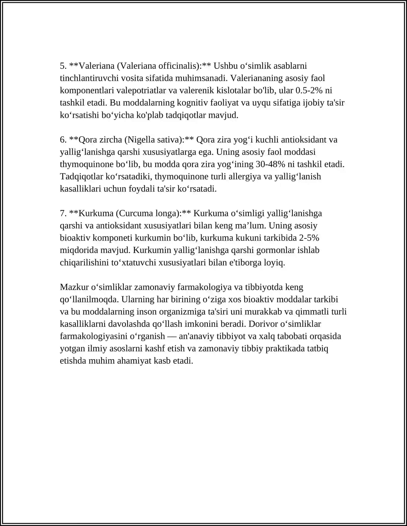 DORIVOR O‘SIMLIKLARNING NOJO'YA TA’SIRLARI 4