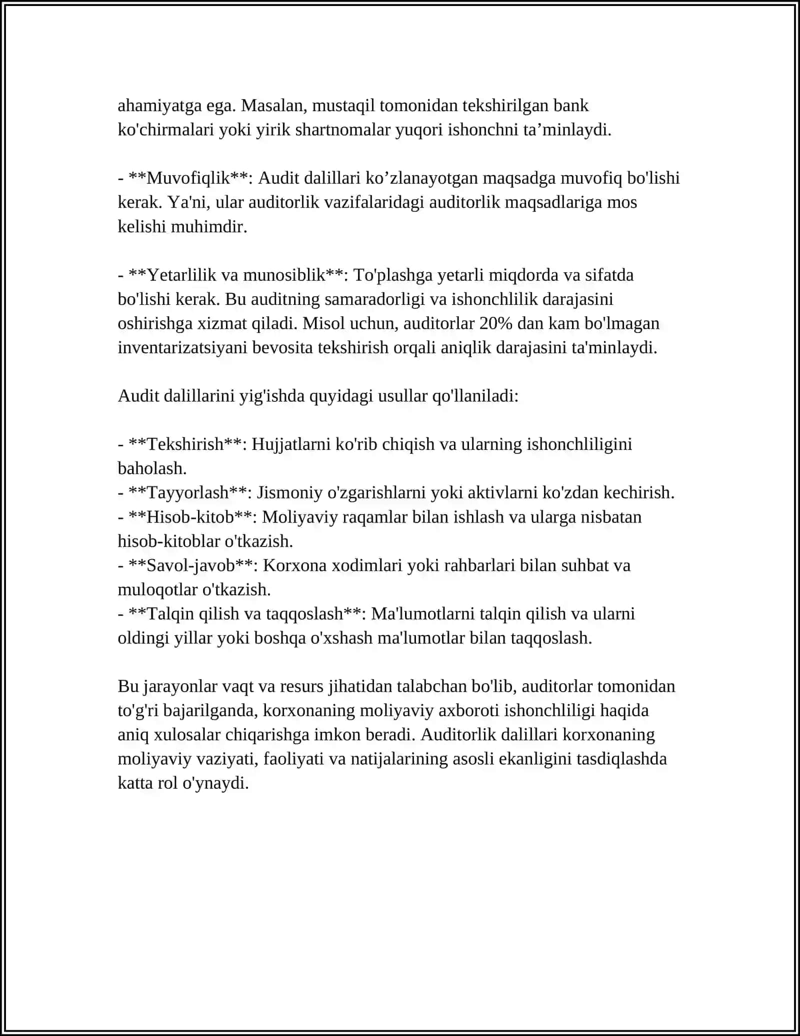 AUDITORLIK DALILLARI VA ULARNI OLISH USULLARI 4
