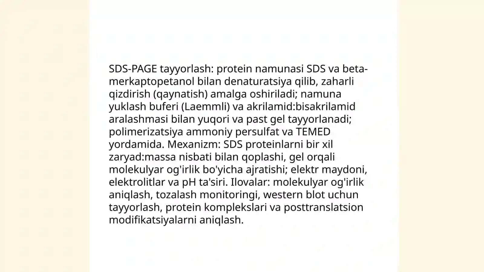 Oqsillarning gel elektroforezi 4