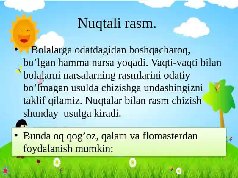 Rasm chizishni o’yin orqali tashkil qilish 4