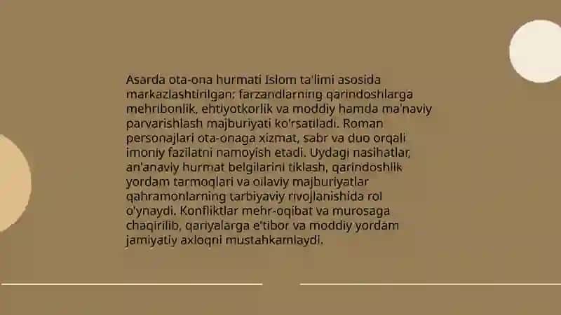 Baxtiyor oila asarida islom qadriyatlarining talqini 4