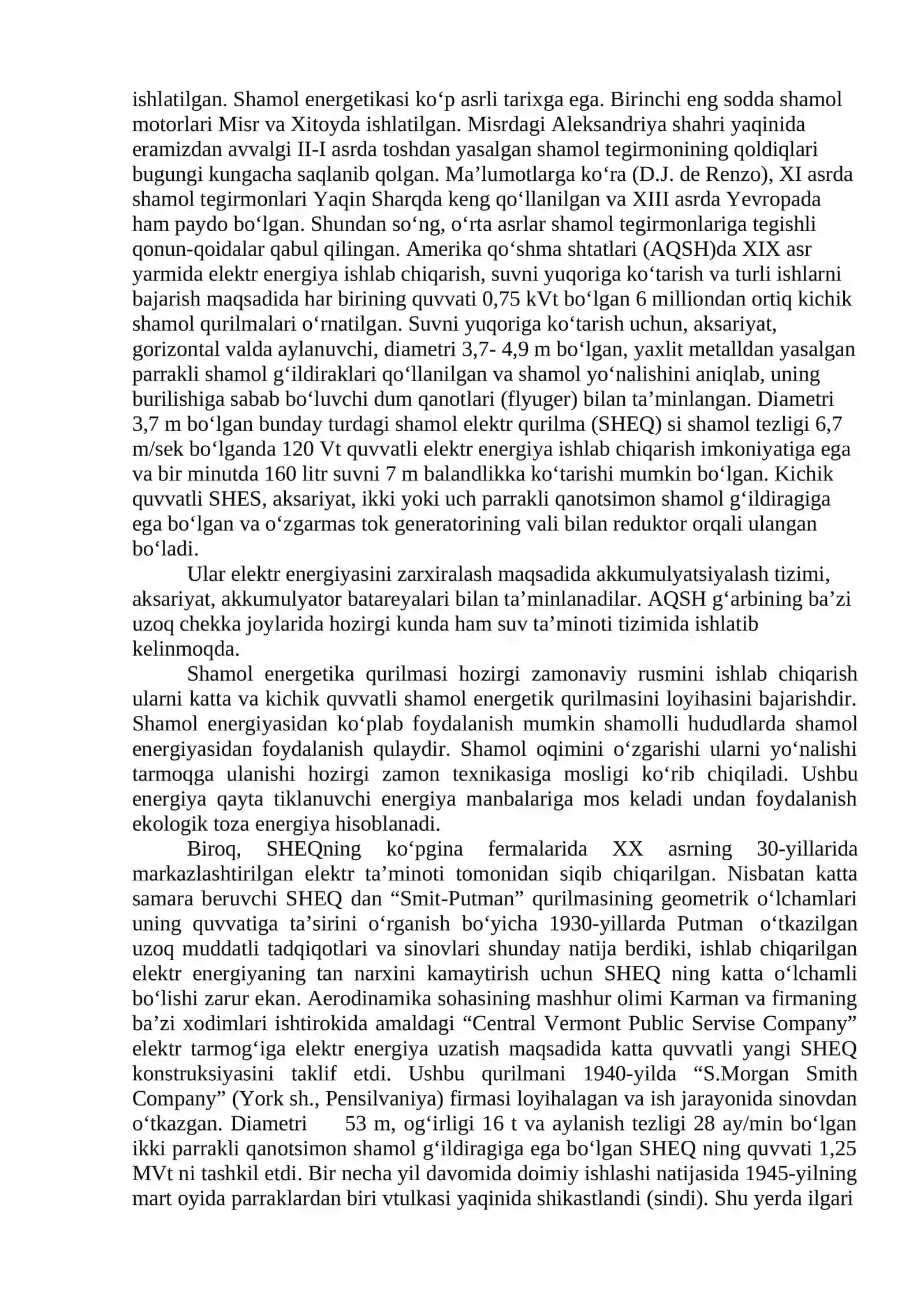 Shamol energetikasi kurs loyihasi 4