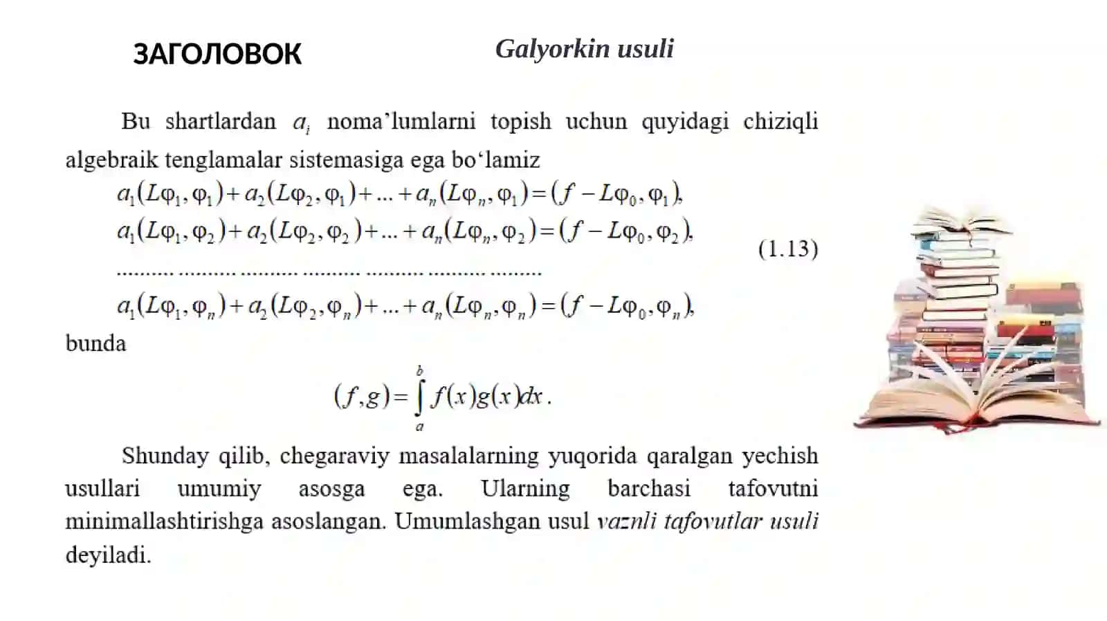 Galyorkin usuli 4