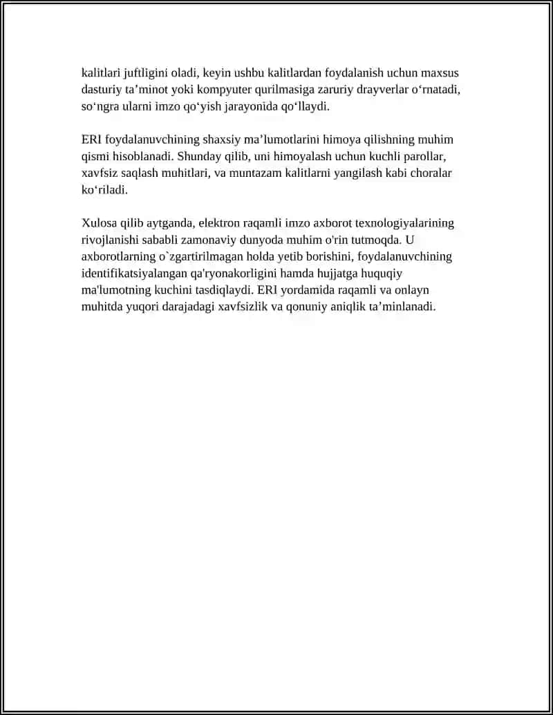 ELEKTRON RAQAMLI IMZO VA UNDAN FOYDALANISH 4
