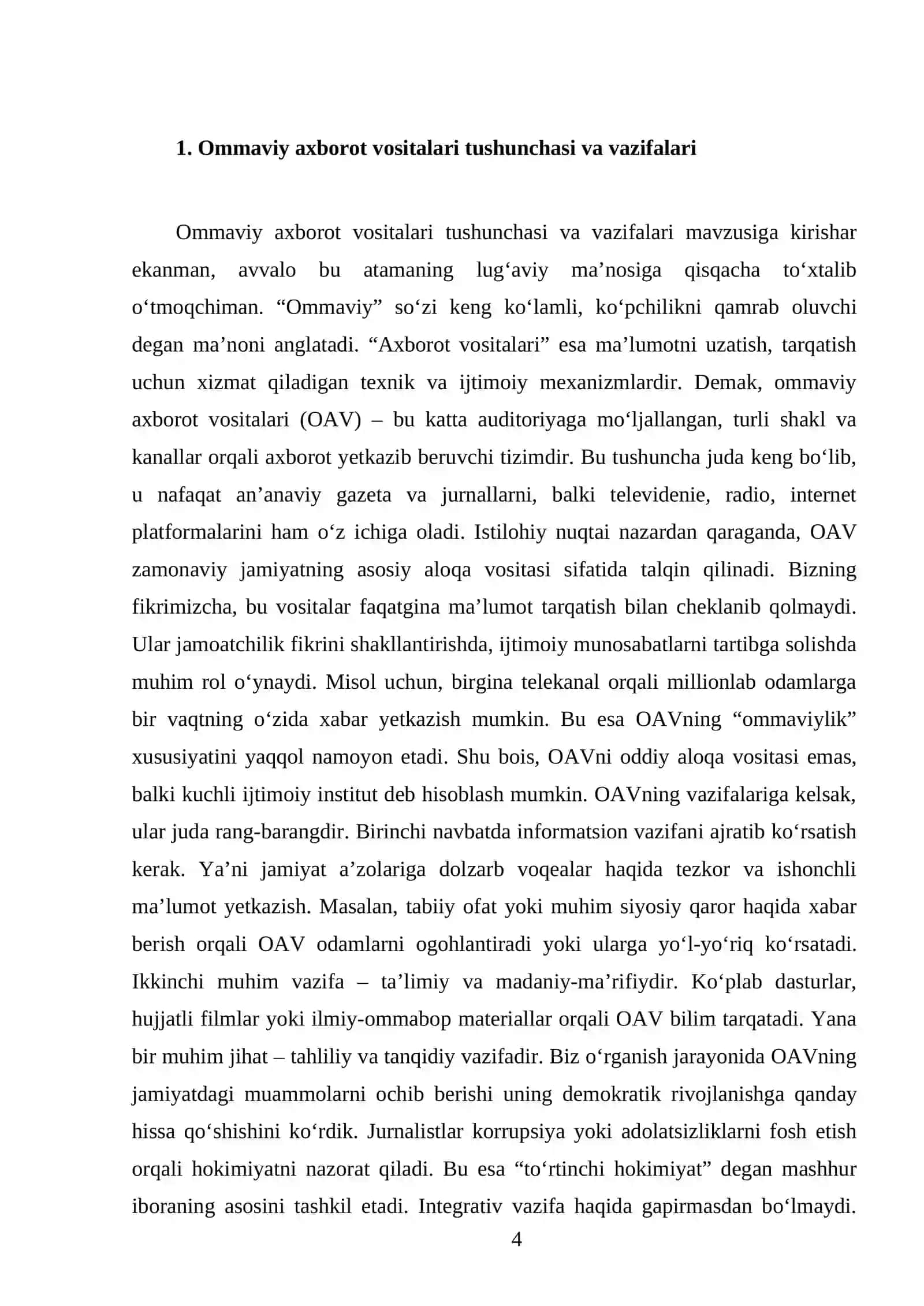 Ommaviy axborot vositalari 4