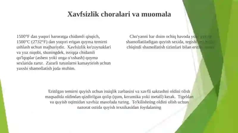 Cho’yanlarni eritish 4