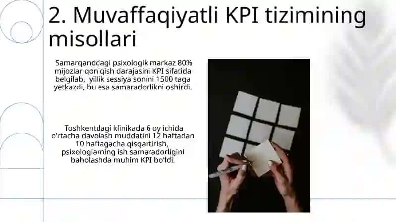 Psixologning KPI tizimini ishlab chiqish 4
