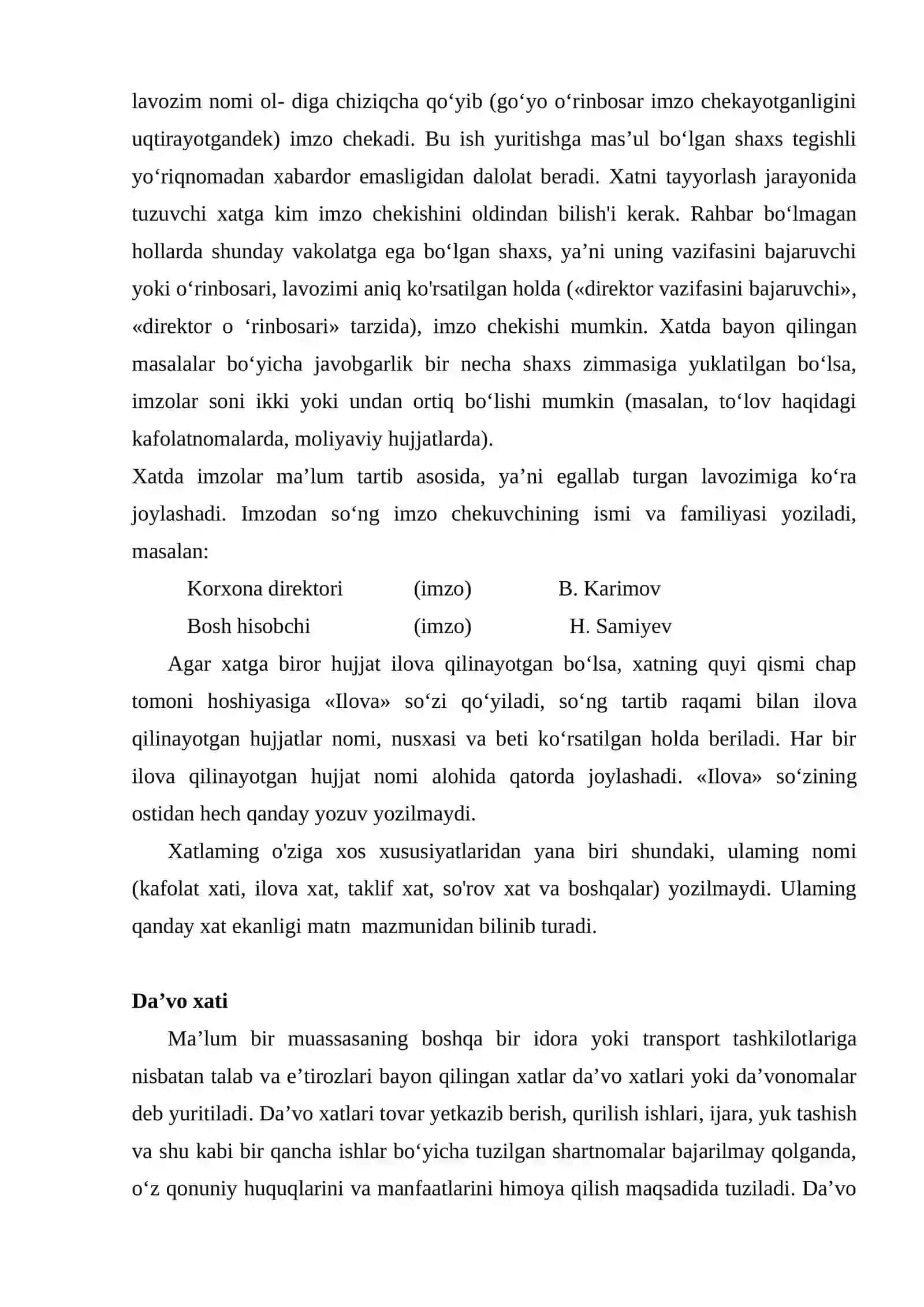 Xatlarning turlari, yozilishi, ularning vazifasi 4