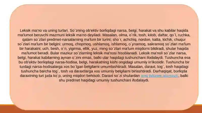 Leksemaning semantik strukturasi 4
