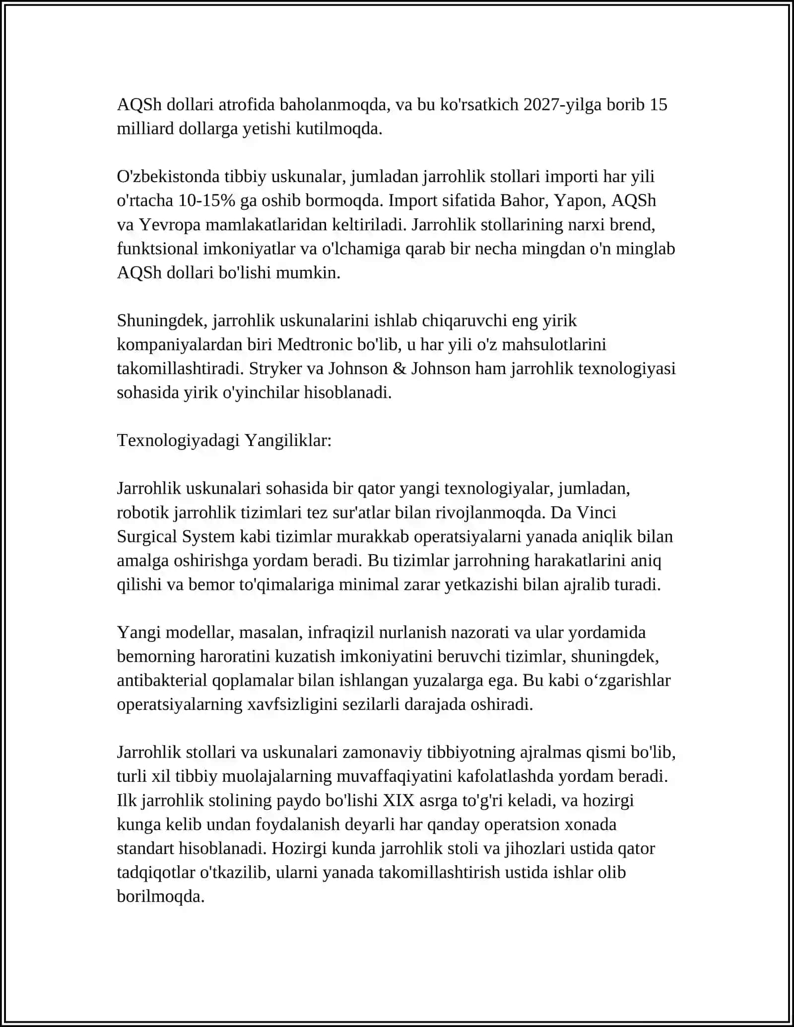 Jarrohlik stol va uskunalari 4
