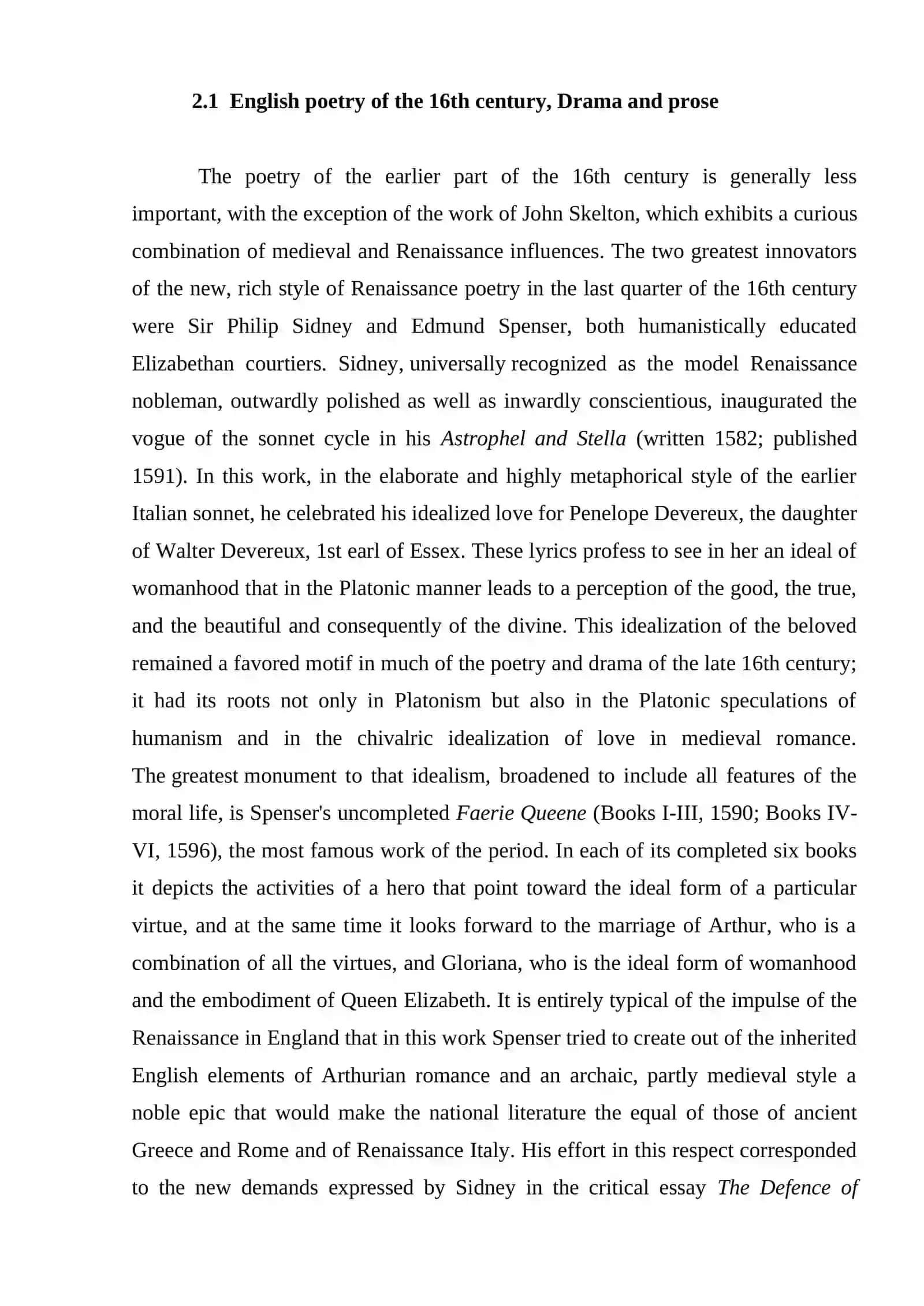 English Renaissance Literature and Poetry Analysis 4