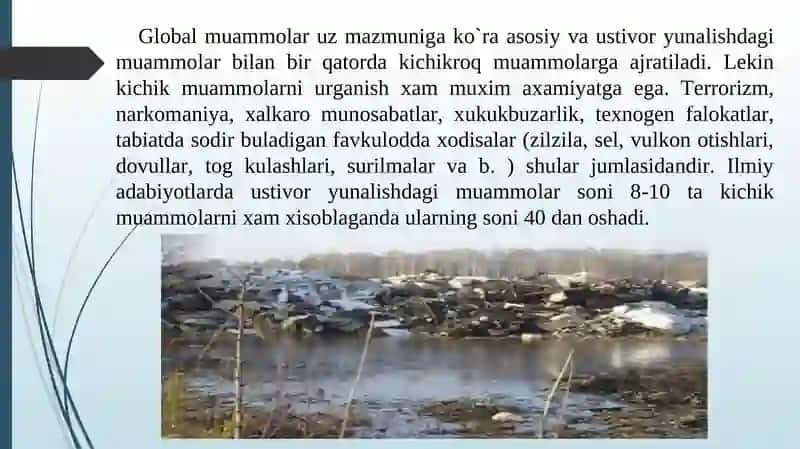 Global muammolar tushunchasi va mazmuni 4