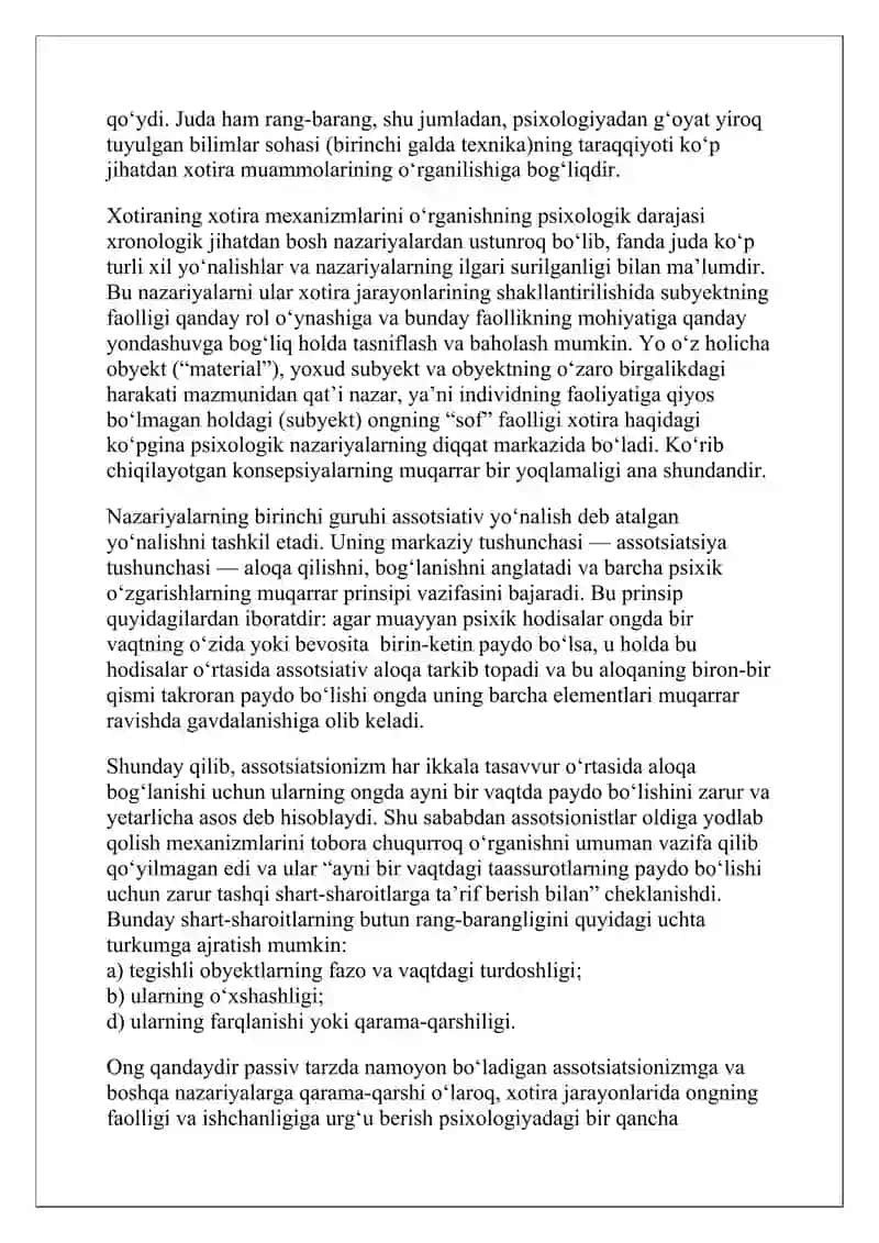 Xotira bilan bog'liq hodisalar 4