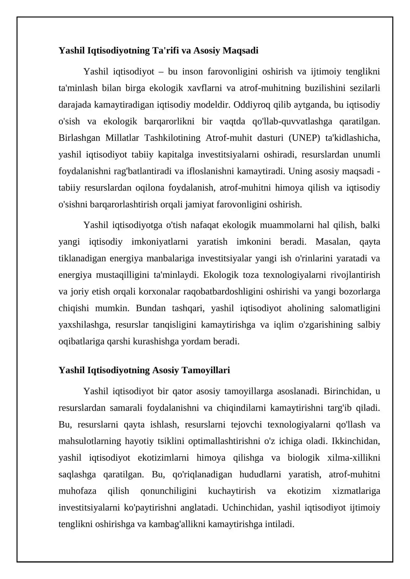 Yashil Iqtisodiyot 4