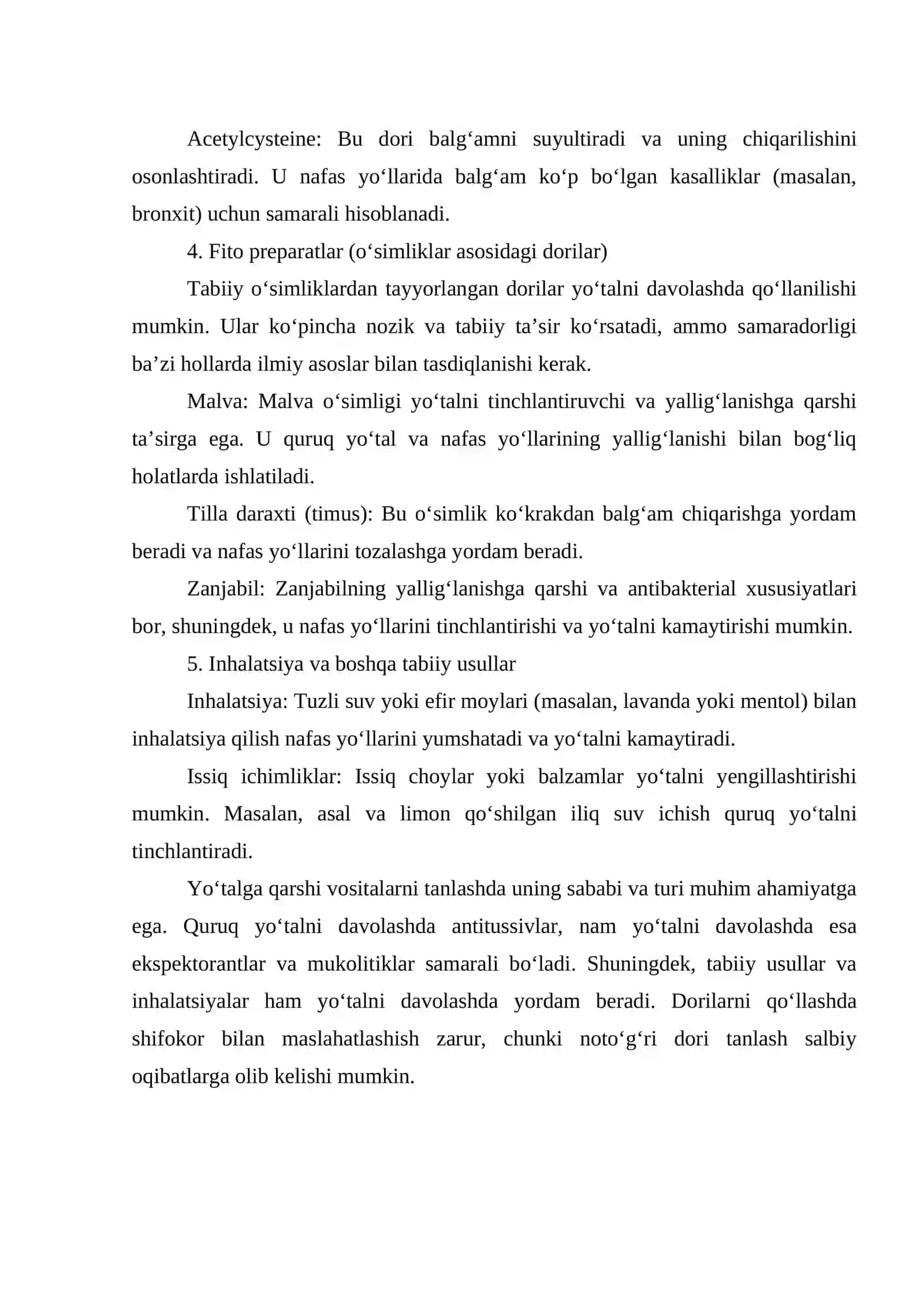 Yoʻtalga qarshi vositalar 4