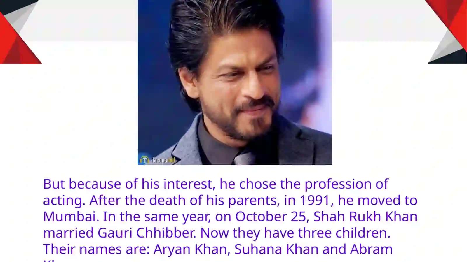 Shah Rukh Khan haqida ma'lumot 4