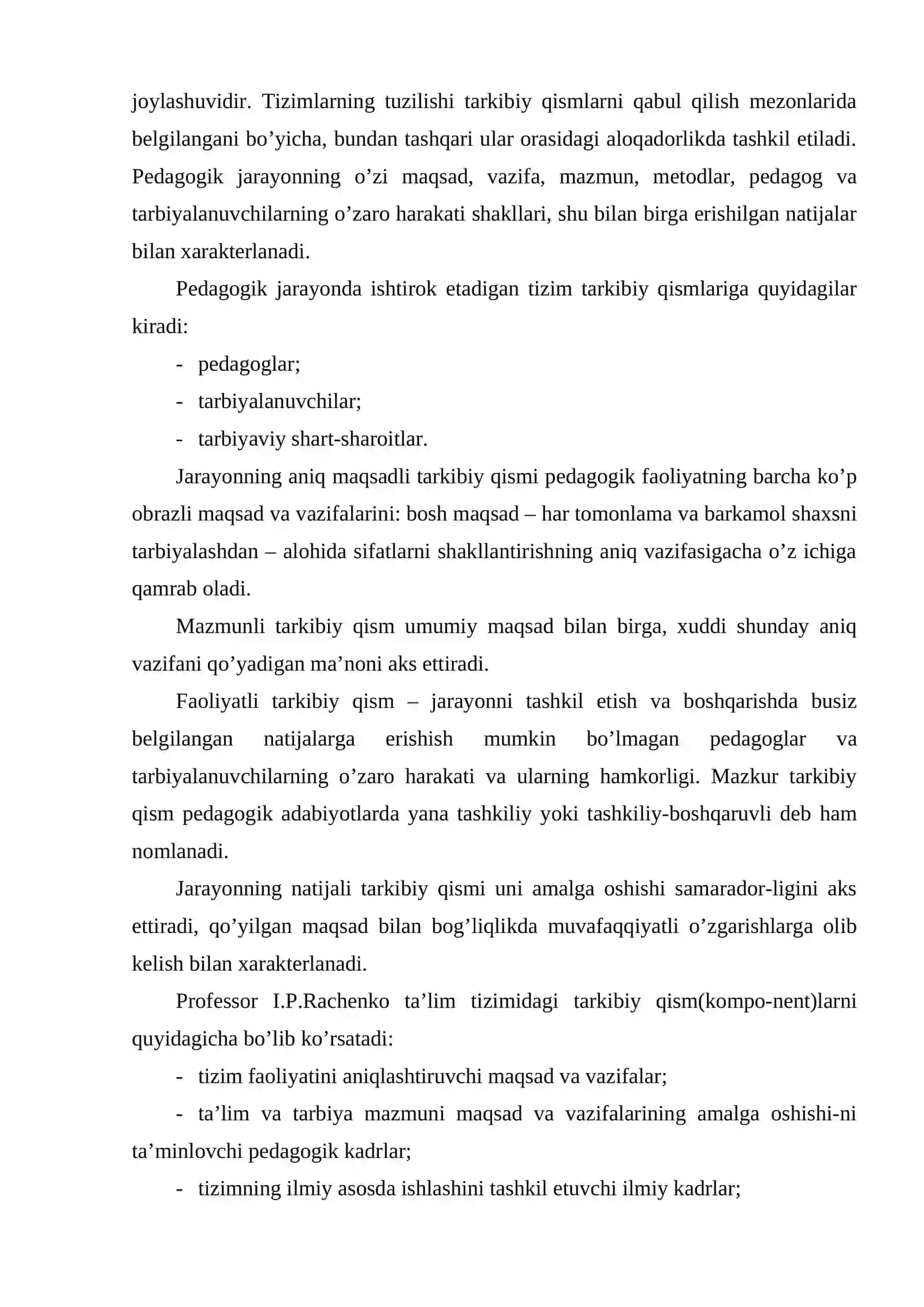 Yaxlid pedagogik jarayon va uning etaplari 4