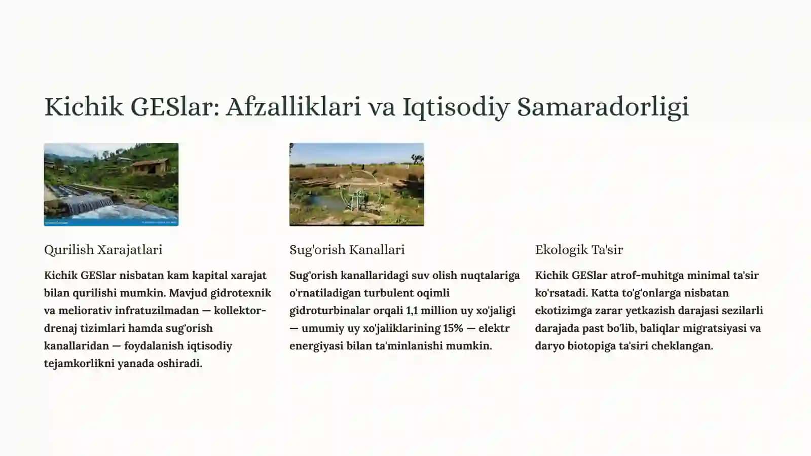 Kichik Gidroenergetika Potentsialini Baholash 4