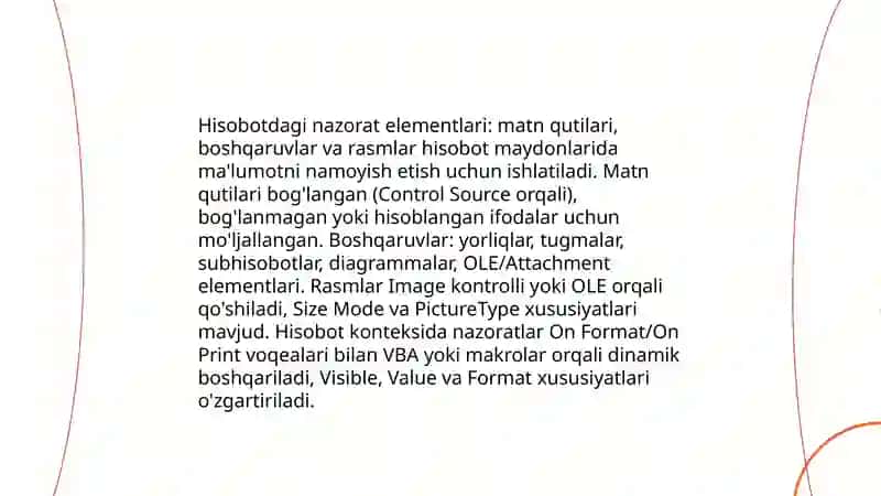 Microsoft Access Malumotlarni boshqarish tizimi 4
