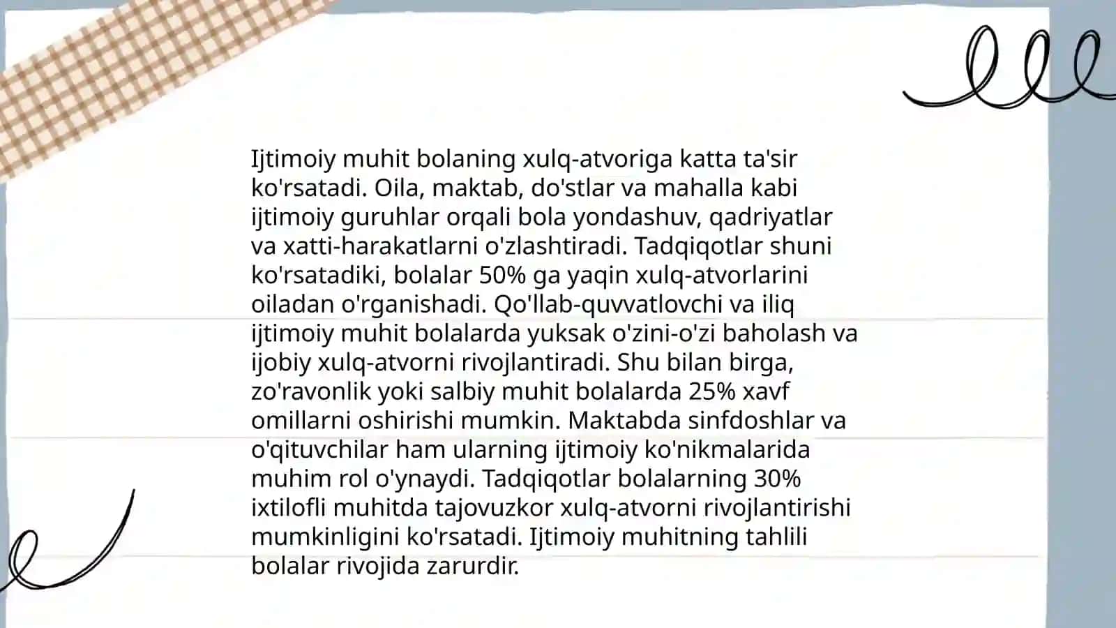 Bola rivojlanishida ijtimoiy omillar 4