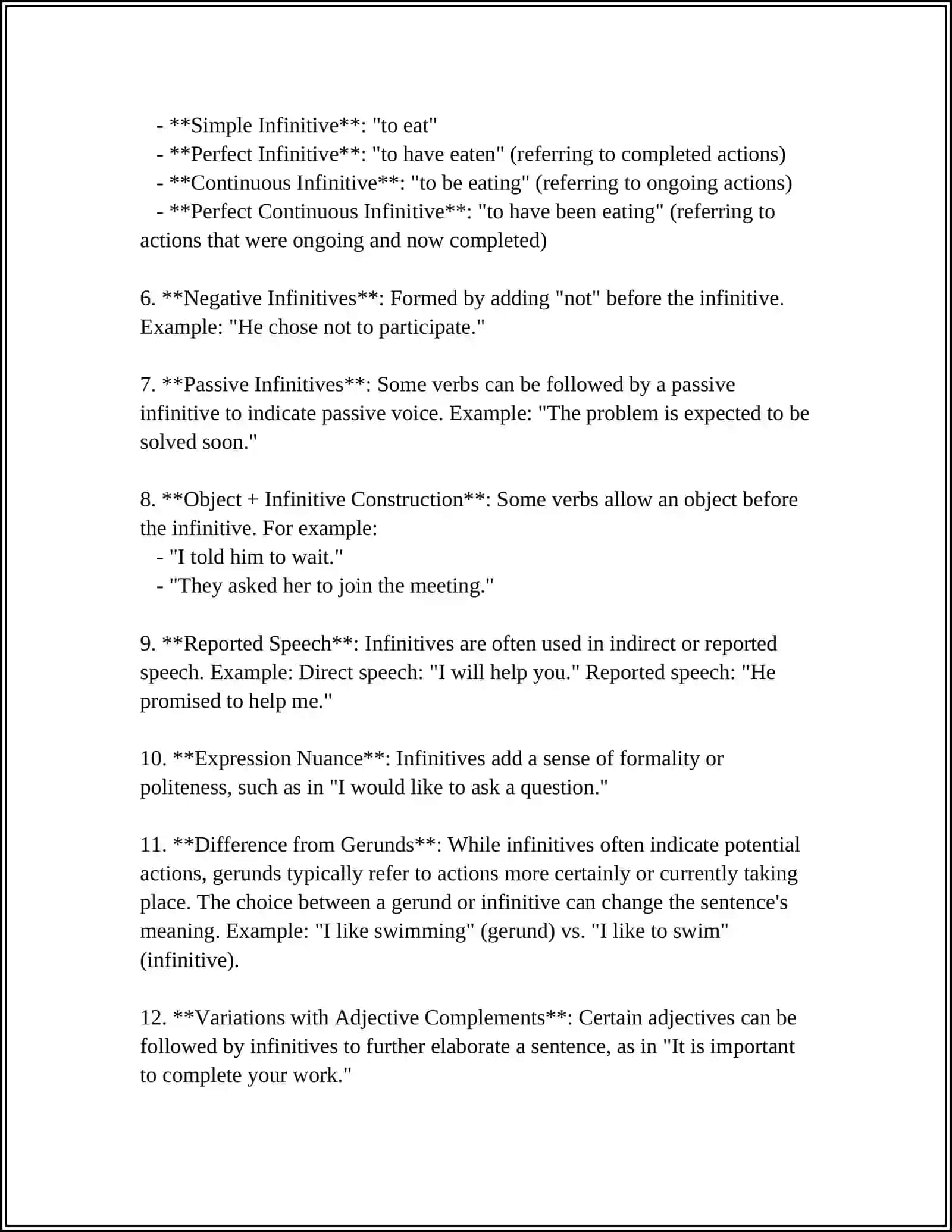 VERBS FOLLOWED BY THE INFINITIVE OR GERUND 4