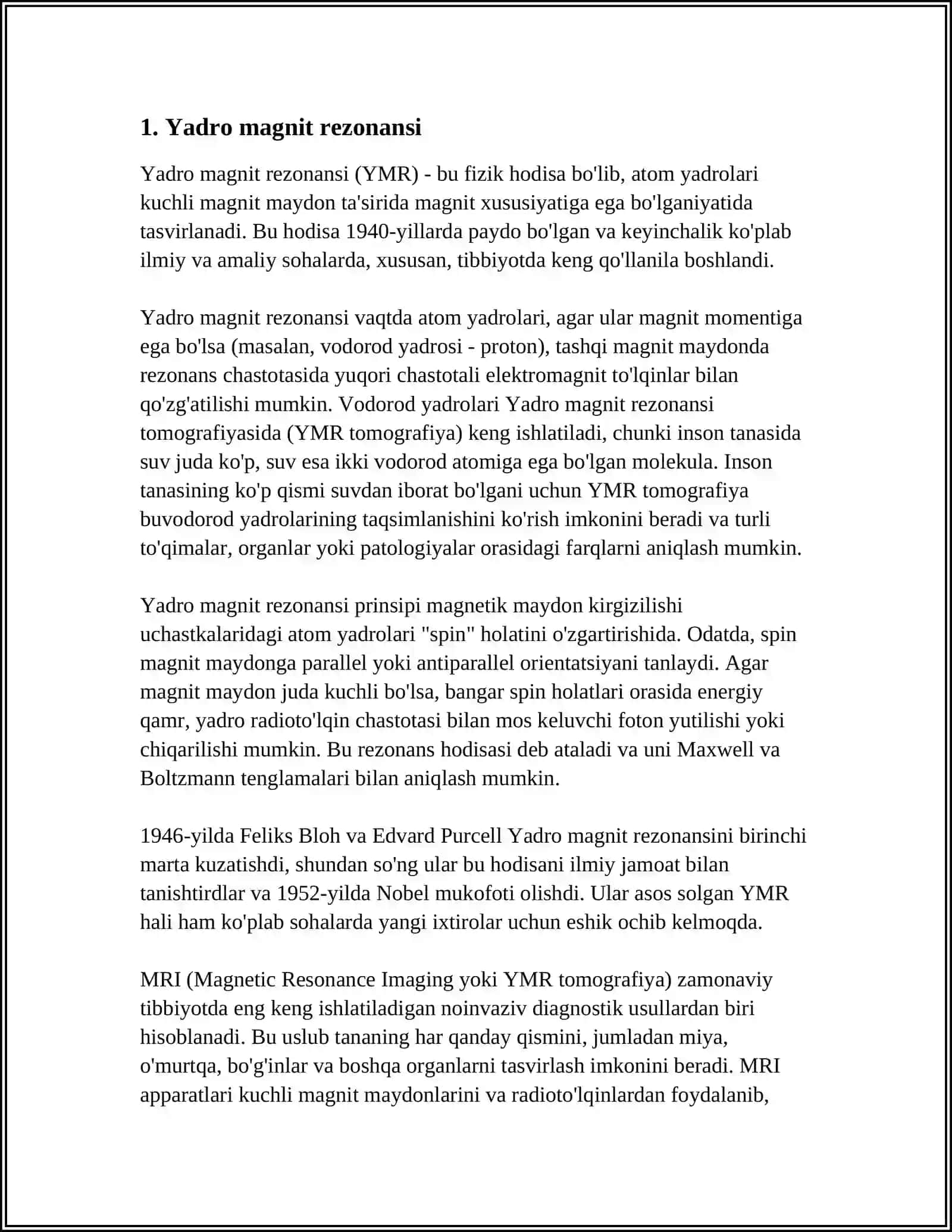 MAGNIT-REZONANS TOMOGRAFIYANING FIZIK ASOSLARI 4