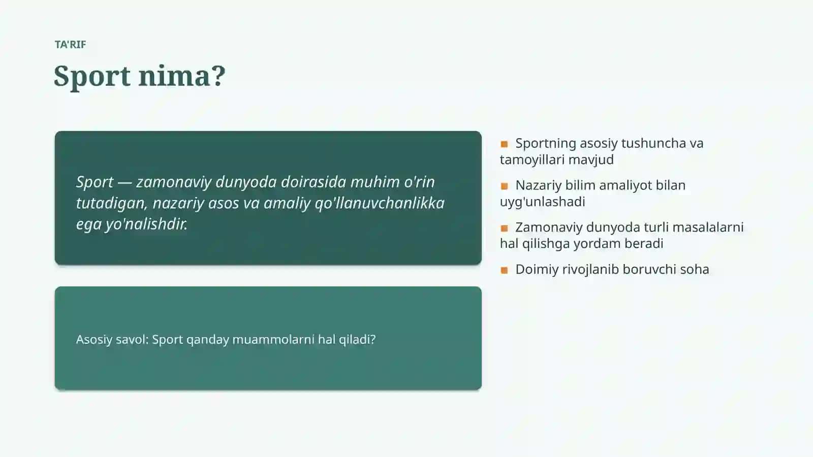 ZAMONAVIY DUNYODA 4