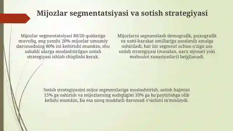 Korxonada savdoni rejalashtirish 4