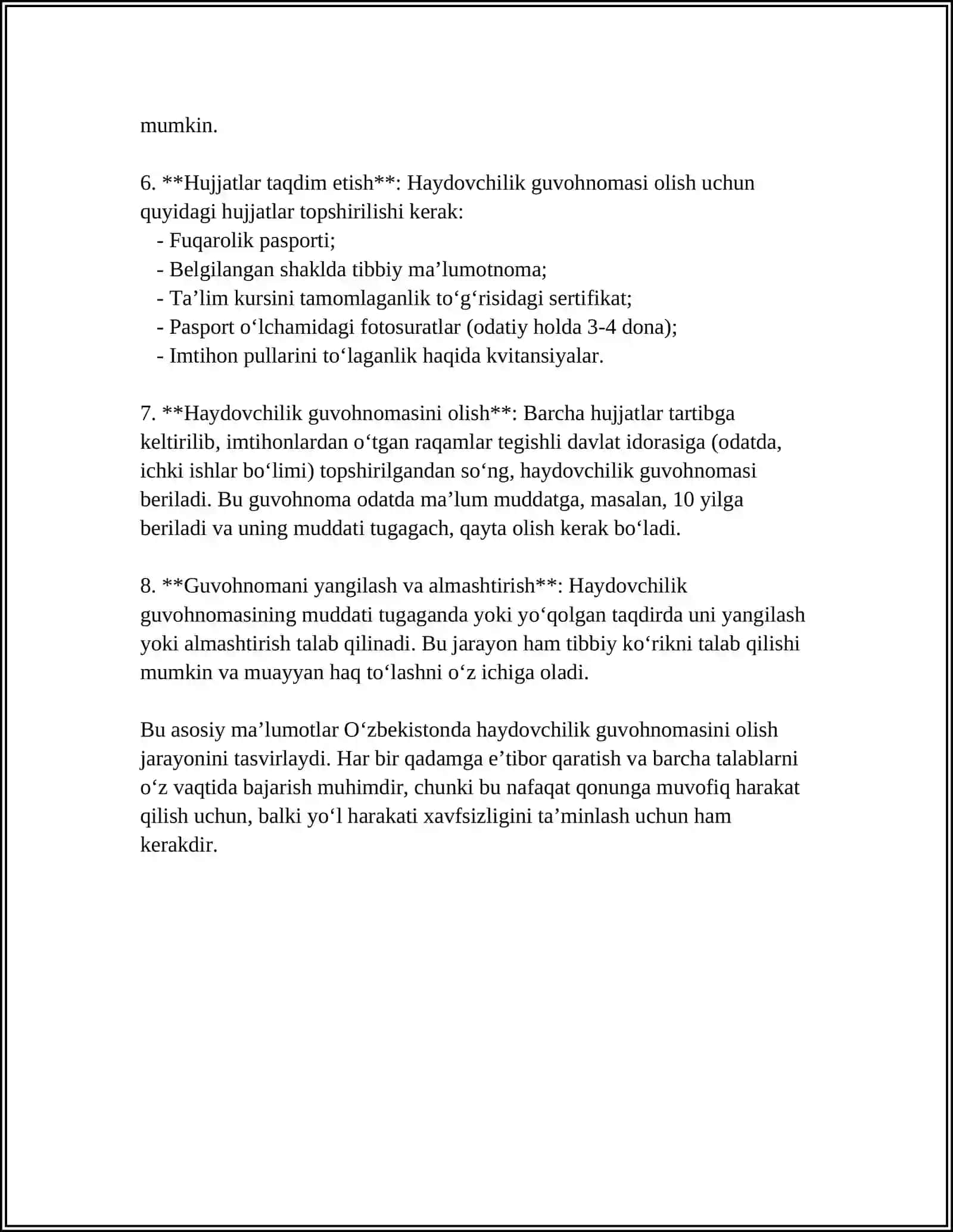 HAYDOVCHILIK GUVOHNOMASI 4