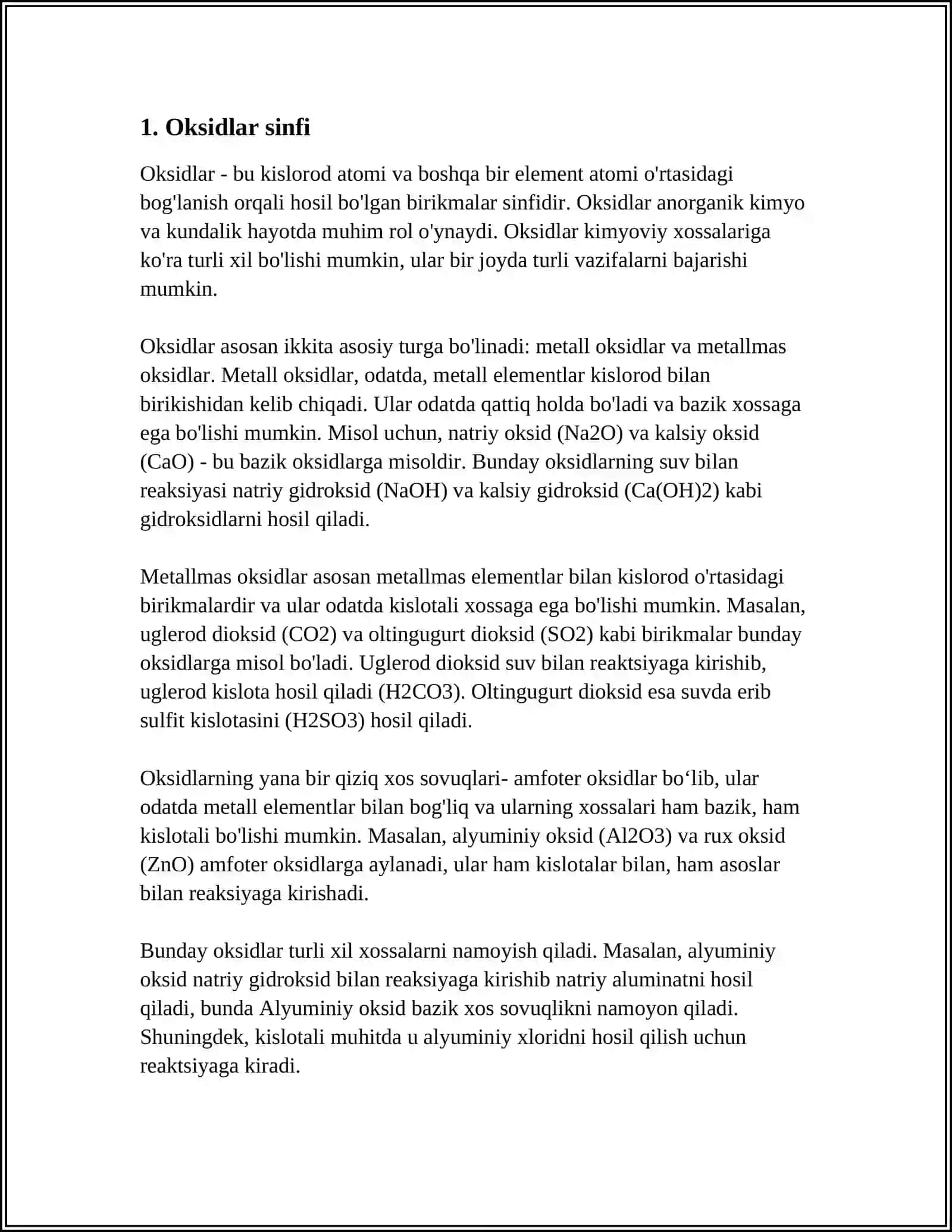 OKSIDLAR VA GIDRO OKSIDLAR SINFLARI VA ULARNING MENERALLARI 4