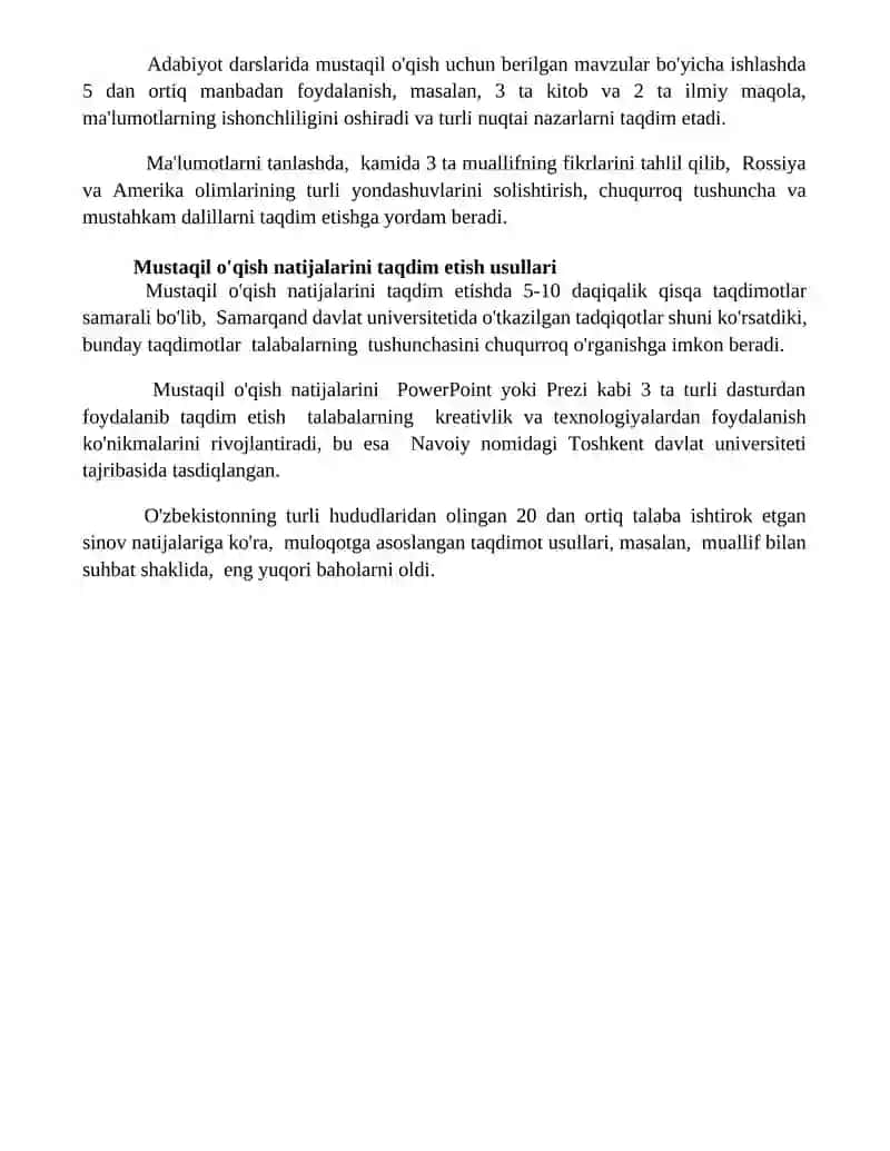 O'qish jarayonini tashkil etish va vaqtni boshqarish 4