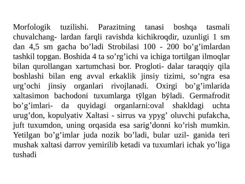Pakana gijja (Hymenolepis nana) 4