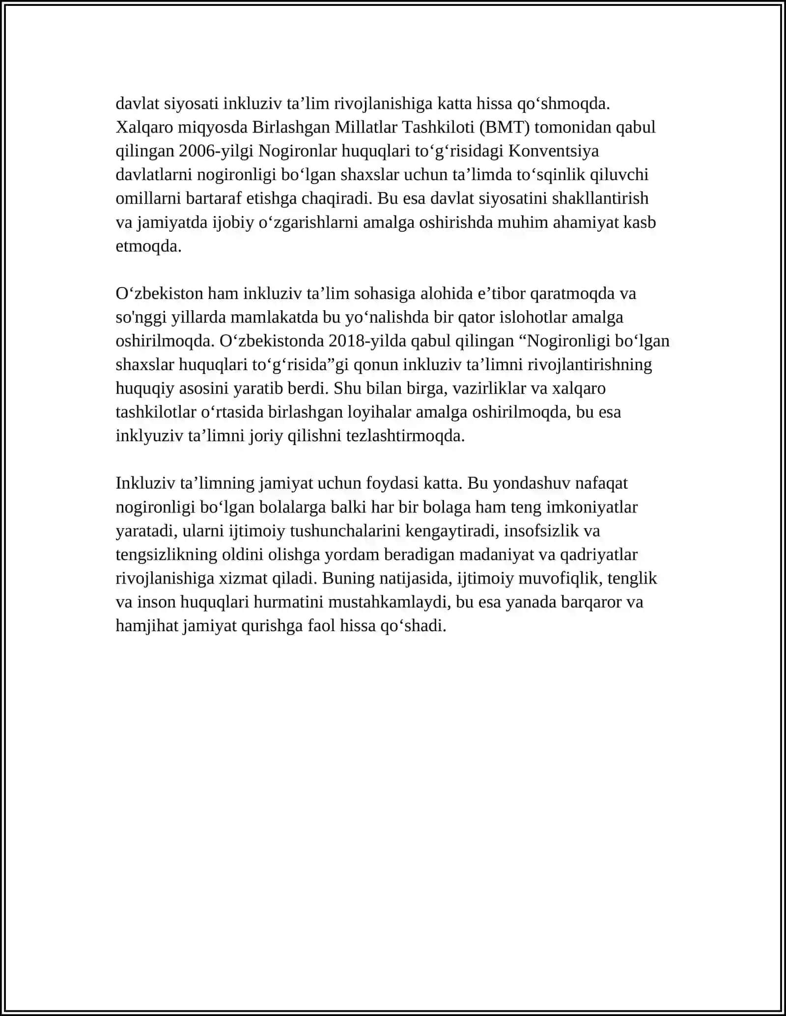 INKLYUZIV TAʼLIM JARAYONIDA PISIXALAGIK -PEDAGOGIK YONDASHUV 4