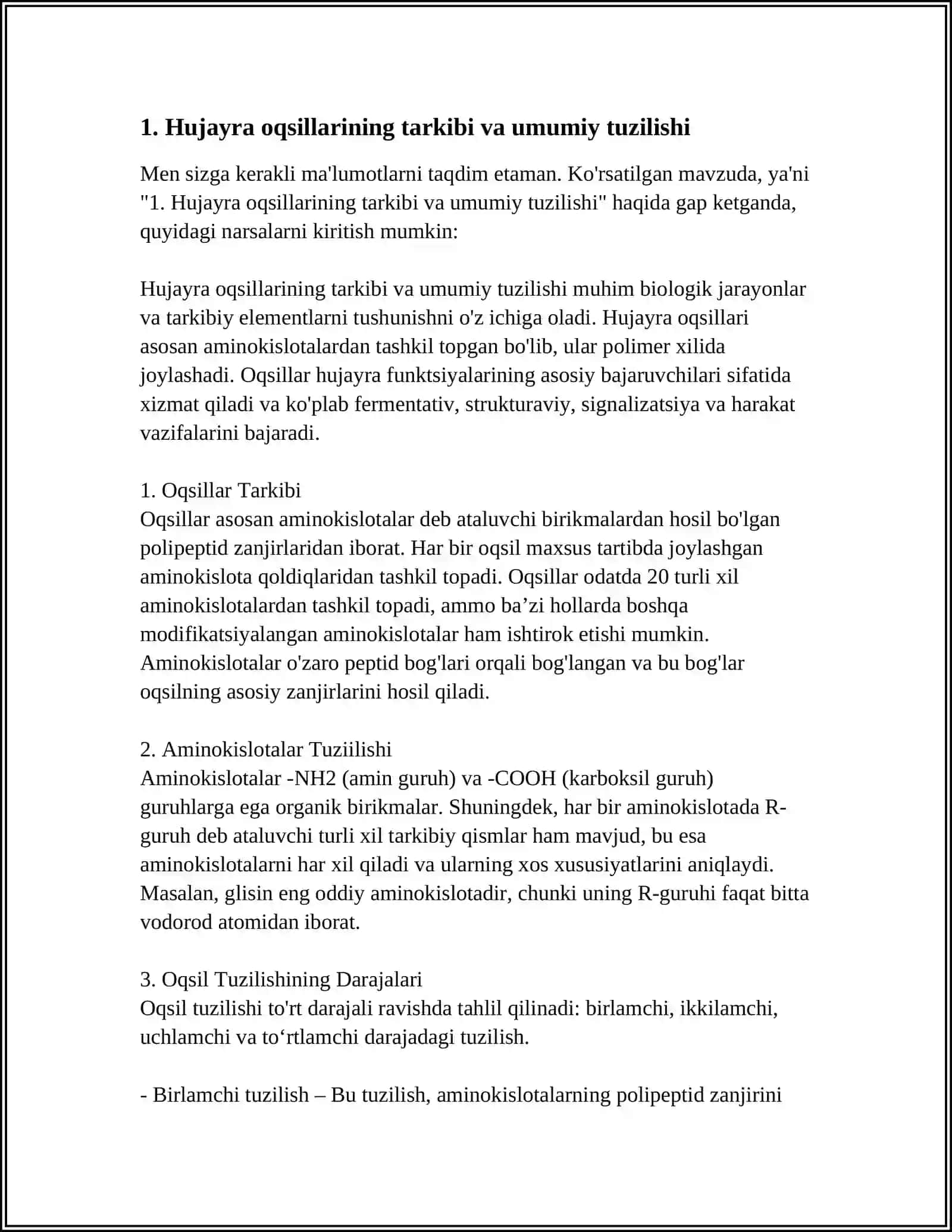 HUJAYRANING OQSILLAR, UGLEVODLAR,YOG'LAR TARKIBI 4